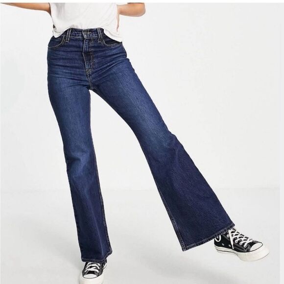Levi’s 70s ultra high rise flare dark wash jeans size 27 NEW - Picture 3 of 17